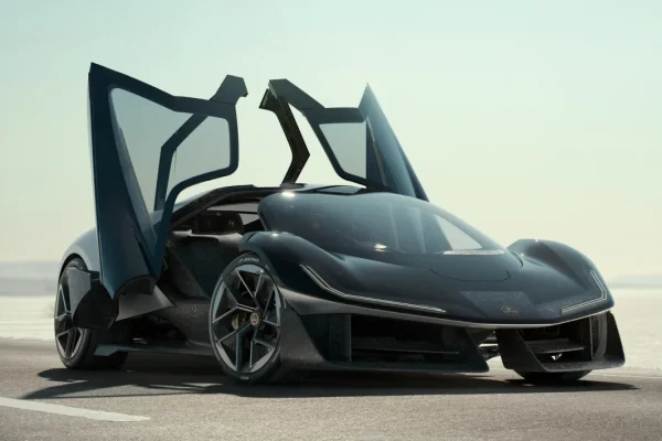 Lotus Theory 1 koncept sprijeda s naprednim aerodinamičkim dizajnom inspiriranim Formulom 1